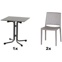 Siena Garden Gartenmöbel Set Lane 3-teilig Ø 65 cm