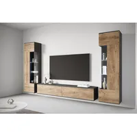 INOSIGN Wohnwand INOSIGN "Kenia, Vitrine Türanschlag links/rechts wechselbar", grau