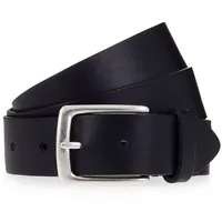 B.belt Ledergürtel Dornschließe schwarz 85