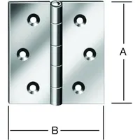 Vormann Tür-Scharnier kantig B70xH70mm,gerollt verzinkt
