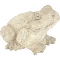 I.GE.A. Dekofigur I.GE.A. "Frosch aus Keramik", beige (creme), B:14cm