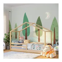 Bellabino Abia Kinderbett 90x200 cm – Hausbett mit Rausfallschutz