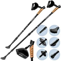 Sportana SPORTANA® Wanderstöcke Teleskop Aufsätze Gummipuffer Nordic Walking Stöcke
