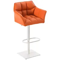 CLP Barhocker Damaso Kunstleder orange/weiß