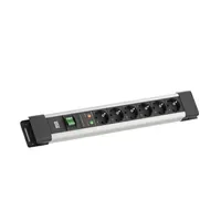 Bachmann Steckdosenleiste 2 m Grau 6 St.