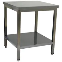 Saro Edelstahltisch, mit Unterblatt - 600 mm Tiefe, 600mm