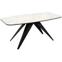 Mirjan24 Tisch, Mehrfarbig, Schwarz, Holzwerkstoff, Rechteckig,Rechteckig, 160x76x80 cm, Esszimmer,