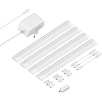 Ledscom.de LED Unterbau-Leuchte SIRIS weiß matt mit Touch-Dimmer, flach,