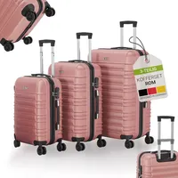 Juskys Hartschale Kofferset Reisekoffer 3 teilig - Zahlenschloss, 360°