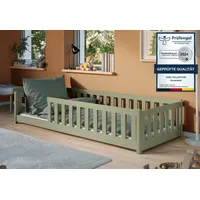 Kids Collective Bodenbett 80x180 cm mit Rausfallschutz & Lattenrost