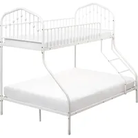 Beliani Hochbett Metall CHAMONIX 90/140 x 200 cm Weiß