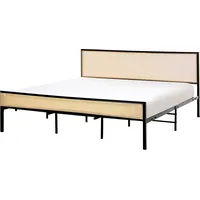Beliani Bett mit Lattenrost Polyrattan AVANTON 180 x 200
