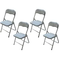 Hti-Living HTI-Living, Klappstuhl 4er Set Dima Fabric Grau