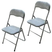 Hti-Living HTI-Living, Stühle, Klappstuhl 2er Set Dima Fabric Grau