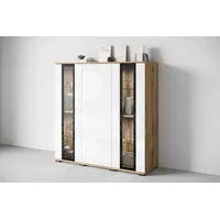 INOSIGN Highboard INOSIGN "Caro, modernes Design mit Glaseinsätzen, Breite