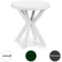 INDA-EXCLUSIV Gartentisch Bistrotisch Balkontisch Kunststoff Rund Ø70xH72cm