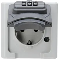 Kopp Schuko-Steckdose Aufputz IP44 Blau