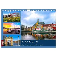 Calvendo EMDEN maritime Seehafenstadt (Wandkalender 2026 DIN A4 quer),