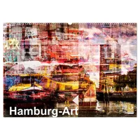 Calvendo Hamburg-Art (Wandkalender 2026 DIN A2 quer), CALVENDO Monatskalender: