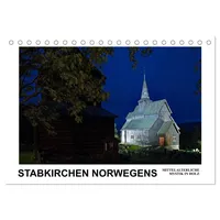 Calvendo Stabkirchen Norwegens - Mittelalterliche Mystik in Holz (Tischkalender