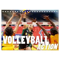 Calvendo Volleyball Action (Tischkalender 2026 DIN A5 quer), CALVENDO