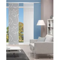 VISION S Schiebegardine Ophelia Bambusoptik, Abstrakter-Druck, 260x60 cm, Farbe:hellgrau,