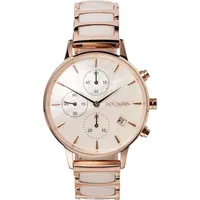 HOLZKERN Chronograph Shiny Perlmutt/Keramik 38 mm