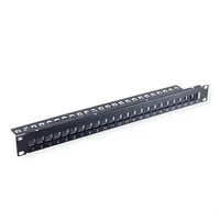 Value 19\"-Keystone-Modulträger, 24 Ports, geschirmt, schwarz"