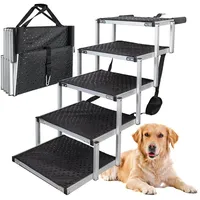 Petigi Hundetreppe für Auto klappbar Hund Anti Rutsch Einstiegshilfe