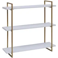 Mendler Hängeregal 60 x 60 x 18 cm Weiß,