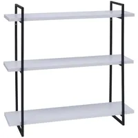 Mendler Hängeregal 60 x 60 x 18 cm Weiß