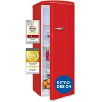 GGV Exquisit Exquisit Retro-Kühlschrank, ohne Gefrierfach, 229 Liter, groß,