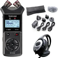 Tascam Audio-Recorder DR-07XP mit DR11GMK und Kopfhörer (Handheld), Audiorecorder