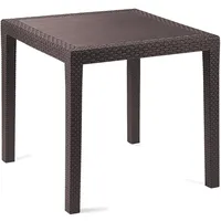 Mojawo Gartentisch Rattanlook Mokka 79x79x72cm-DKIN028MA
