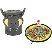 Kepuarm Spielzeug Aufbewahrung Tasche, 2 In 1 Spielzeugkorb Spielzeug