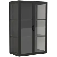  Hängevitrine Flokas , schwarz , Maße (cm): B: 60