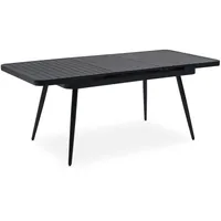 Idimex Gartentisch Schwarz, Metall, Mode, 150x78x90 cm, Gartenmöbel, Gartentische,