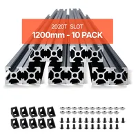Vevor 10er Set Aluprofil 1200 mm T-Nut 2020 Aluminium-Strangpressprofil,