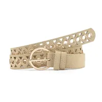 LASCANA Hüftgürtel LASCANA "Hosengürtel", Damen, Gr. 105, beige, Kunstfaser,