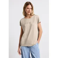 STREET ONE T-Shirt STREET ONE, Damen, Gr. 38, beige