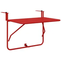 VidaXL Klapptisch für den Balkon Rot 60x40 cm aus