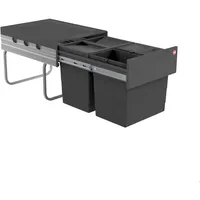 HAILO Abfallsammler 3642532 Raumspar-Tandem 2x 8,5 +18 L dunkelgrau