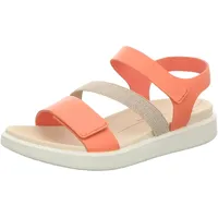 ECCO Damen Flowt 2 Band Sandale, Nubukleder Koralle, 38/38.5