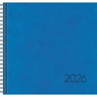 Brunnen Quadratkalender 766 21x20,5cm 1 Woche/2 Seiten Karton-Einband blau