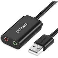 UGREEN externe Soundkarte Musikadapter USB - 3.5 mm Mini-Klinke