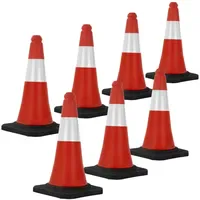 ECD Germany Verkehrskegel Pylone 51 cm Rot-Weiß