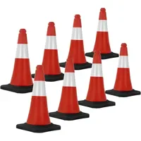 ECD Germany Verkehrskegel Pylone 51 cm Rot-Weiß