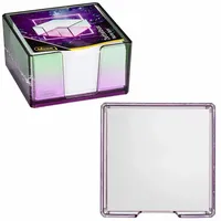 IDENA Zettelbox mit 500 Blatt 80g/m2, Zettelkasten aus Kunststoff
