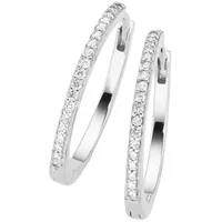 GIORGIO MARTELLO MILANO Klappcreolen mit Zirkonia, Silber 925 ca.Ø