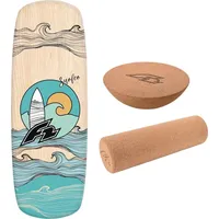 F2 Set Balance Board Pill 86x30cm + Halbkugel und